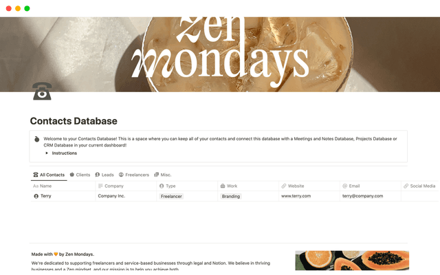 Contacts Database