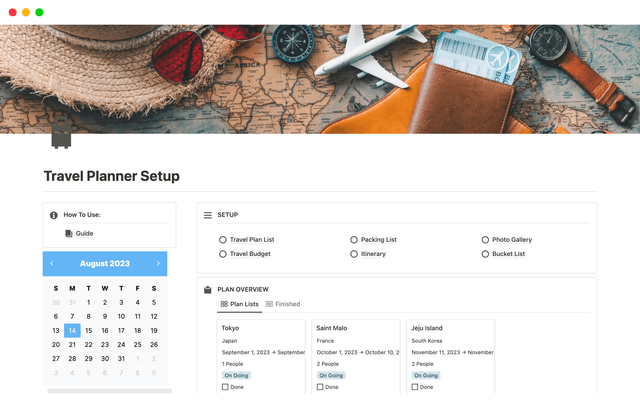 Travel Planner Setup